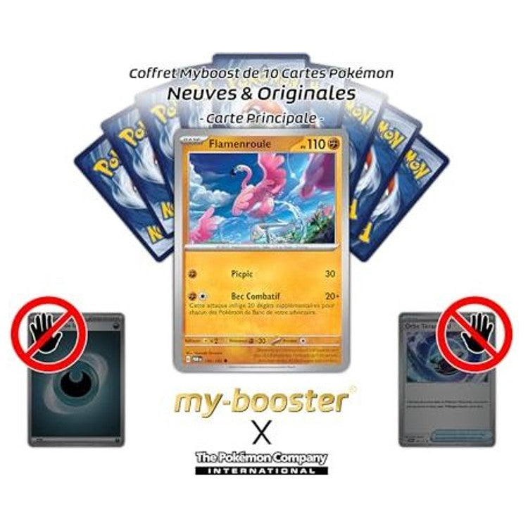 Gros plan sur les détails holographiques Reverse de la carte Pokémon Flamenroule EV04, montrant le motif brillant autour du cadre et du texte.