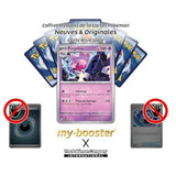 Gros plan sur les détails holographiques de la carte Pokémon Forgelina SV140 Holo, extension Couronne Stellaire EV07 en français.