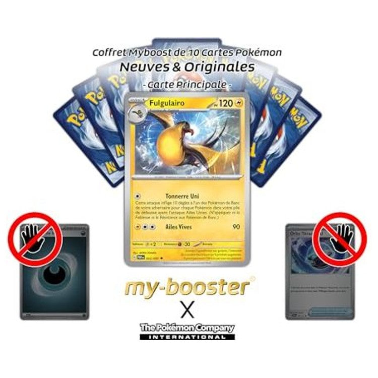 Gros plan sur les détails holographiques Reverse de la carte Pokémon Fulgulairo 022/091 Écarlate et Violet 4.5, montrant l’illustration et le texte