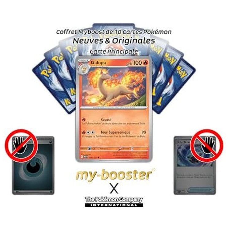 Gros plan sur les détails holographiques Reverse de la carte Galopa 078/165 EV3.5, mettant en valeur le cadre brillant et le Pokémon de type Feu.