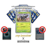 Gros plan sur l’illustration Reverse de la carte Pokémon Gambex du bloc Méga-Évolution 02, mettant en valeur les reflets brillants et le design Psy.