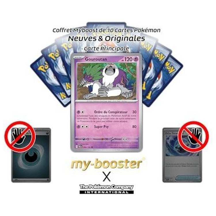 Gros plan sur les détails holographiques Reverse de la carte Pokémon Gouroutan 094/193 EV02, mettant en valeur le cadre brillant et le type Psy.