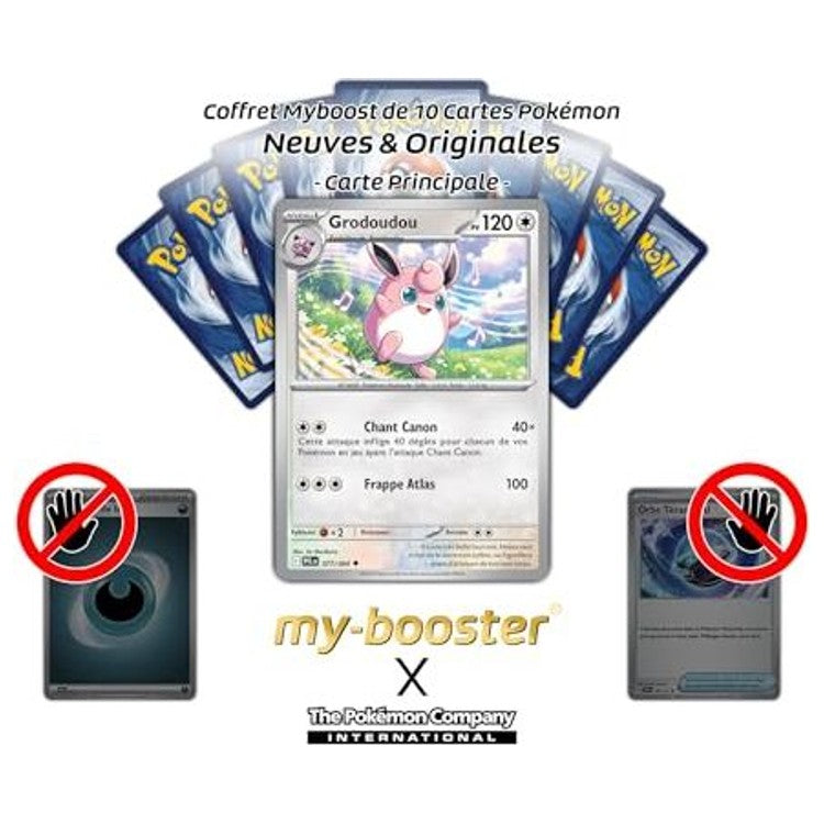 Gros plan sur l’illustration brillante de la carte Pokémon Grodoudou Reverse du set Flammes Fantasmagoriques, détail de l’artwork et du texte de jeu.
