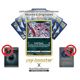 Gros plan sur les détails holographiques de la carte Pokémon Hoopa 083/159 Reverse de Zénith Suprême, mettant en valeur les effets brillants.