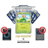Gros plan sur les détails holographiques Reverse de la carte Pokémon Joliflor 003/197 Flammes Obsidiennes du bloc Écarlate et Violet 03.