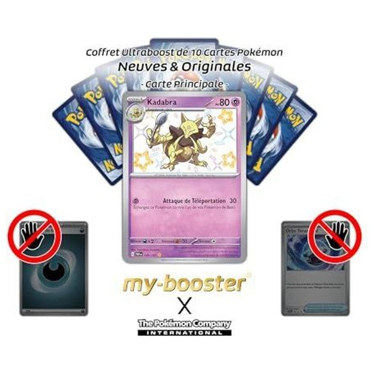 Gros plan sur les détails brillants de la carte Pokémon Kadabra chromatique 149/091 de l’extension Destinées de Paldea EV4.5