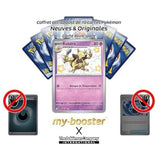 Gros plan sur les détails brillants de la carte Pokémon Kadabra chromatique 149/091 de l’extension Destinées de Paldea EV4.5