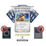 Gros plan sur les détails holographiques de la carte Pokémon Kangourex SV202 Holo de l’extension EV10 Rivalités Destinées