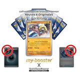 Gros plan sur les reflets Reverse de la carte Pokémon Kicklee 106/165 EV03.5, mettant en avant le design Combat et le texte de l’attaque