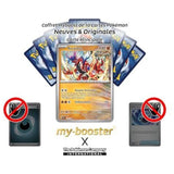 Gros plan sur l’illustration de Koraidon Reverse EV08, montrant le Pokémon Combat Dragon et les reflets brillants de la carte française officielle.
