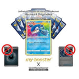 Gros plan sur les effets holographiques de la carte Pokémon Kyogre 021/072 Holo Destinées Radieuses EB4.5 montrant les reflets de surface.