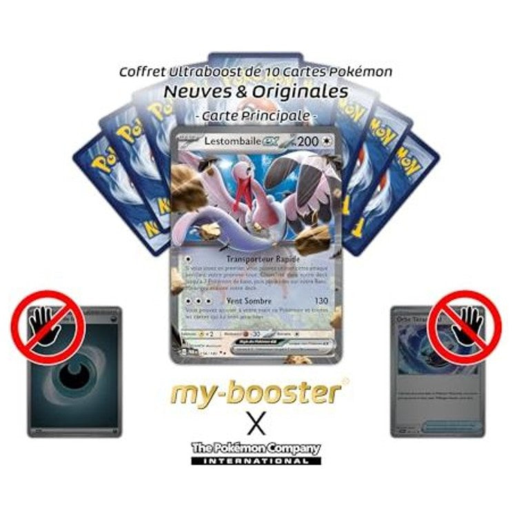 Gros plan sur l’illustration de Lestombaile ex 156/182 Alternative Pokémon Gallery de Faille Paradoxe EV04 montrant les effets holographiques