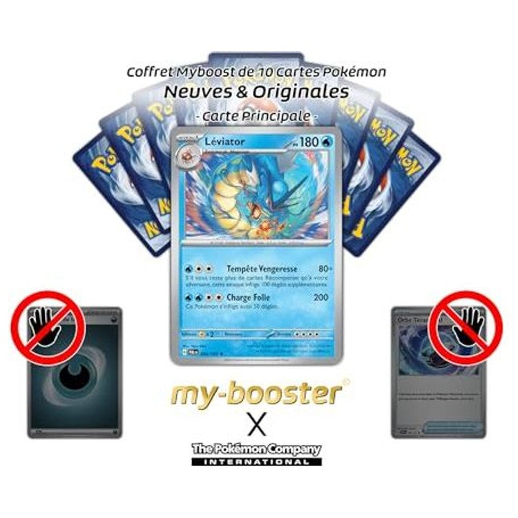 Gros plan sur la carte Pokémon Léviator 043/193 Écarlate et Violet 02 montrant les détails holo et les informations de jeu en français.