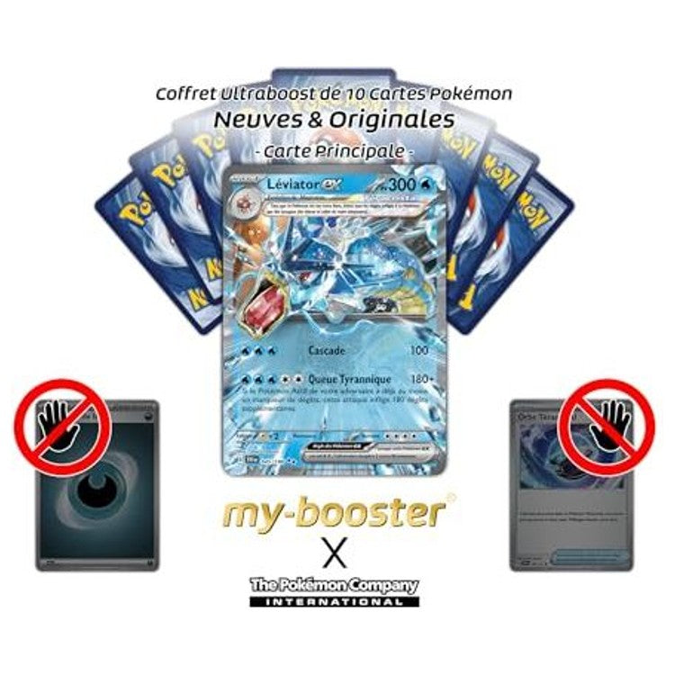 Gros plan sur l’illustration de la carte Pokémon Léviator ex 045/198 ultra rare Téracristal de la série Écarlate et Violet EV01, montrant les détails holographiques.