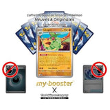 Gros plan sur l’illustration de Libégon 053/094 de l’extension Flammes Fantasmagoriques ME02 montrant ses ailes cristallines et son style Dragon