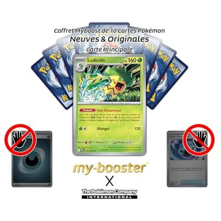 Gros plan sur l’illustration brillante de la carte Pokémon Ludicolo 007/094 en version Reverse, montrant les effets holographiques détaillés