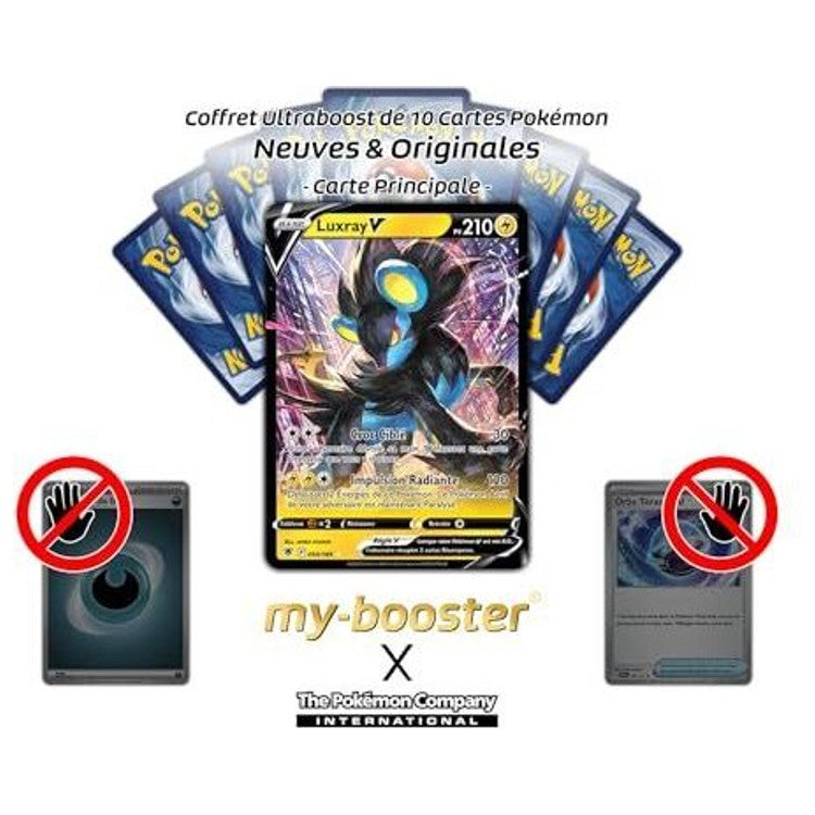 Gros plan sur l’illustration de la carte Pokémon Luxray V 050/189, mettant en valeur les effets brillants et les détails de ce Pokémon Électrik offensif.