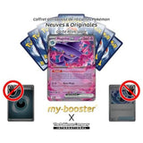 Gros plan sur l’illustration de Magirêve ex de la série Méga-Évolution 02, mettant en avant les effets holographiques et les couleurs spectrales