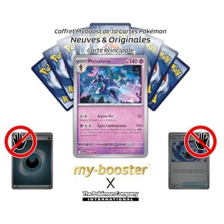 Gros plan sur les détails holographiques de la carte Pokémon Malvalame 040/091 Destinées de Paldea Écarlate et Violet 4.5
