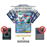 Gros plan sur la carte Pokémon Méga-Blizzaroi ex ultra rare 036/132, montrant les détails de l’illustration et du texte de l’extension Méga-Évolution 1 ME01.