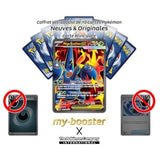 Gros plan sur l’illustration de Méga-Scarhino ex de l’extension Méga-Évolution 02, montrant les détails holographiques et la texture Full Art de la carte.