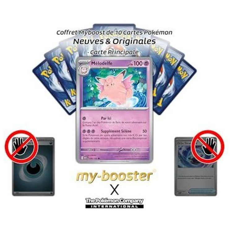 Gros plan sur la carte Pokémon Mélodelfe Reverse 036/165, montrant les reflets brillants et le design de l’extension 151 EV3.5 en français.