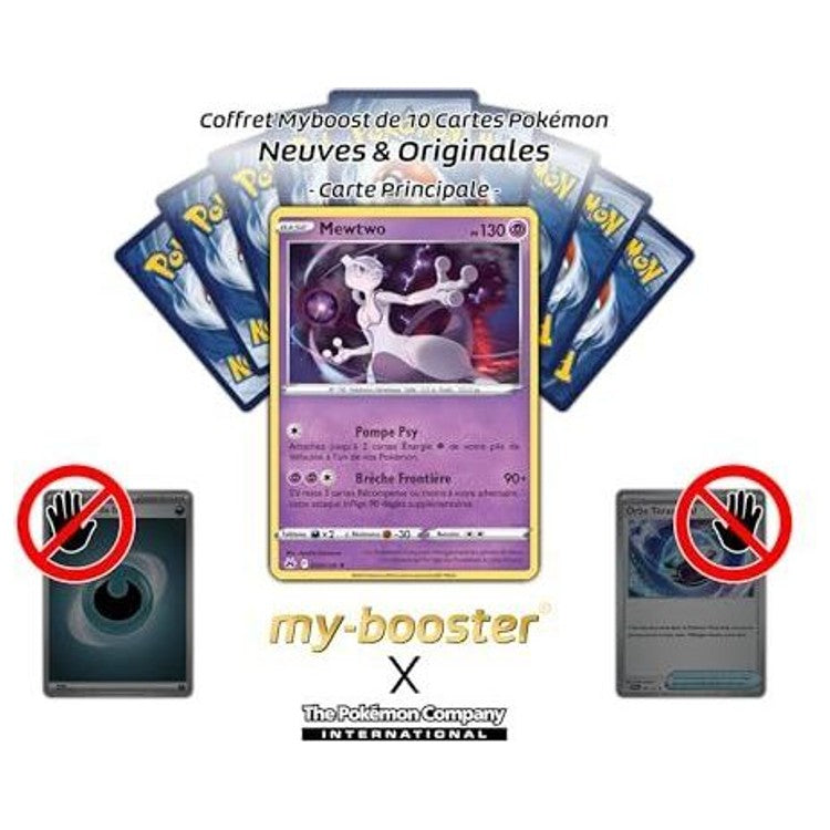 Détail de l’illustration de la carte Pokémon Mewtwo 059/159 Zénith Suprême EB12.5, mettant en avant les effets holographiques Psy.