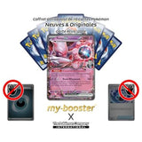 Gros plan sur l’illustration de la carte Mewtwo ex 081/182 EV10 Rivalités Destinées montrant les effets holographiques et les détails de l’artwork