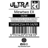 Gros plan sur l illustration holographique de la carte Pokemon Mewtwo EX 54 99 de la serie XY Celebrations Collection Classique
