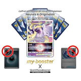 Gros plan sur l’illustration de la carte Mewtwo VSTAR 031/078 Pokémon GO, montrant les effets psy et les détails holographiques du Pokémon légendaire.