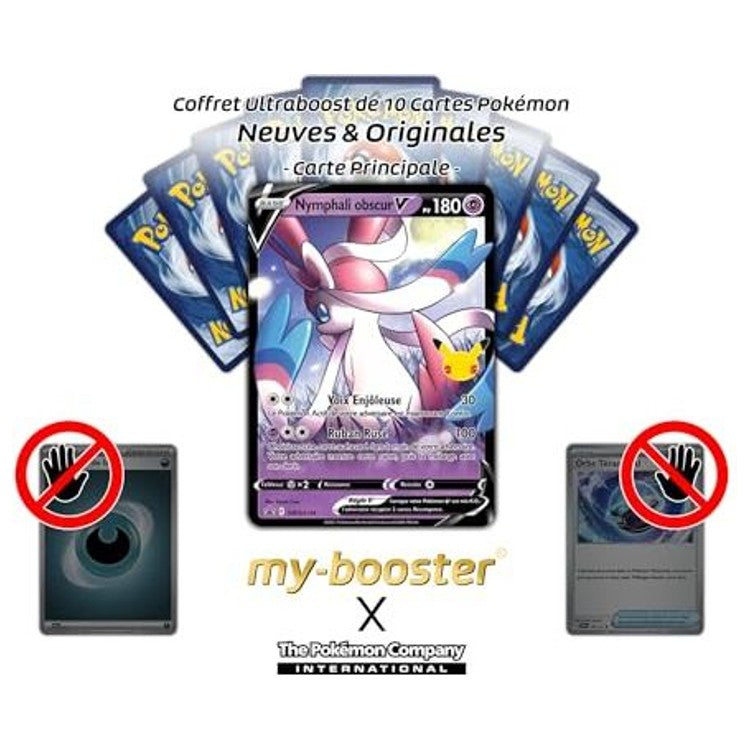 Gros plan sur l’illustration de Nymphali Obscur V SWSH134, mettant en valeur l’artwork sombre et les effets brillants de cette carte promo.