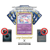 Gros plan sur la carte Pokémon Nymphali SWSH211 promotionnelle du set Épée et Bouclier 10, montrant les détails holographiques et le type Fée.