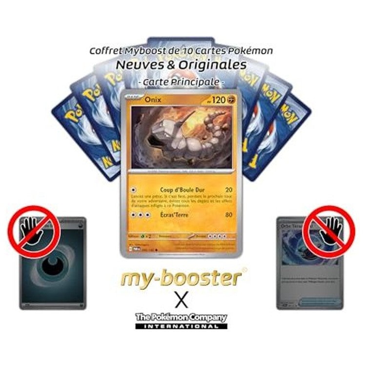 Détail de la brillance Reverse de la carte Pokémon Onix Faille Paradoxe EV04, montrant le motif holographique et le texte lisible.