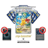 Gros plan sur l’illustration Alternative Pokémon Gallery de la carte Pikachu SV027 Ultra Rare EV02 montrant les détails de l’artwork