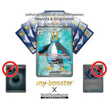 Gros plan sur la carte Pingoléon ex ultra rare ME02, mettant en avant les effets Full Art Secrète et les finitions brillantes du Pokémon Eau.