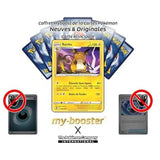 Gros plan sur l’illustration brillante de Raichu Reverse EB12, montrant les effets holographiques et les informations de jeu de la carte.