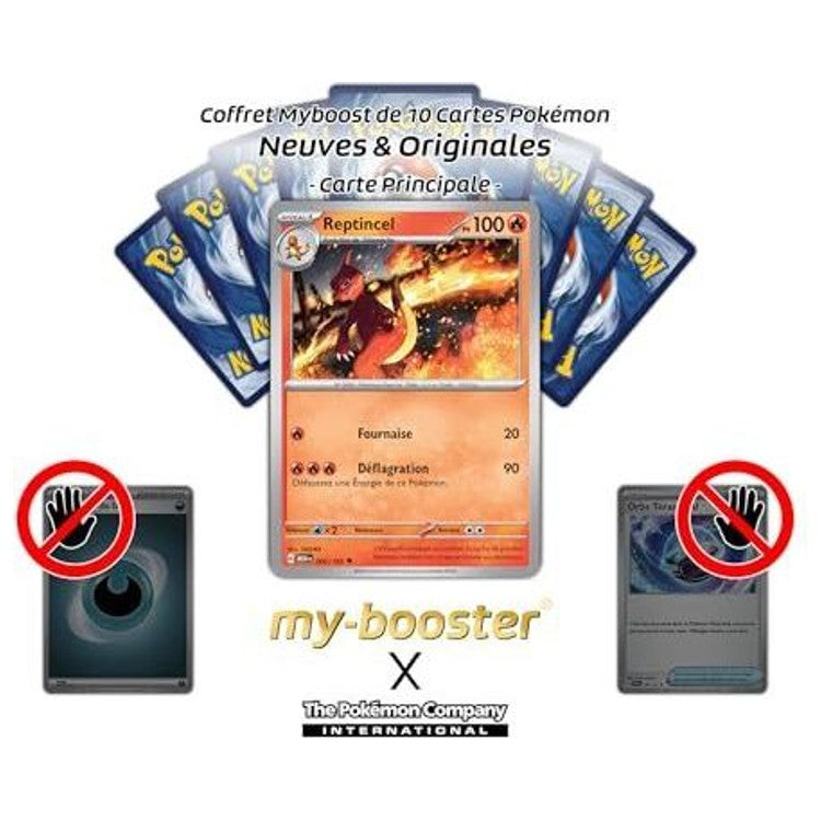 Gros plan sur les détails holographiques Reverse de la carte Pokémon Reptincel 005/165 EV3.5, mettant en valeur le fond brillant et le type Feu.