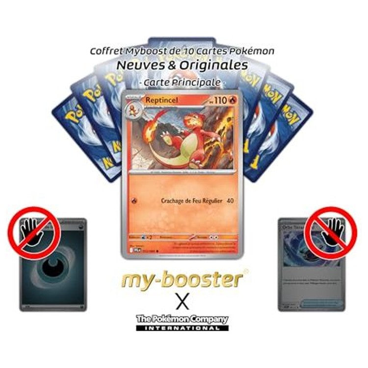 Gros plan sur les détails brillants Reverse de la carte Pokémon Reptincel 012/094 de la série Méga-Évolution 02 Flammes Fantasmagoriques