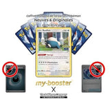 Gros plan sur les détails holographiques de la carte Ronflex 055/078 version Holo ou Reverse Pokémon GO EB10.5 en français