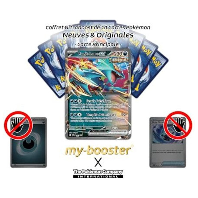 Gros plan sur l’illustration de la carte Pokémon Rugit-Lune ex SV067 EV04 montrant les effets brillants et les détails de l’artwork Combat.