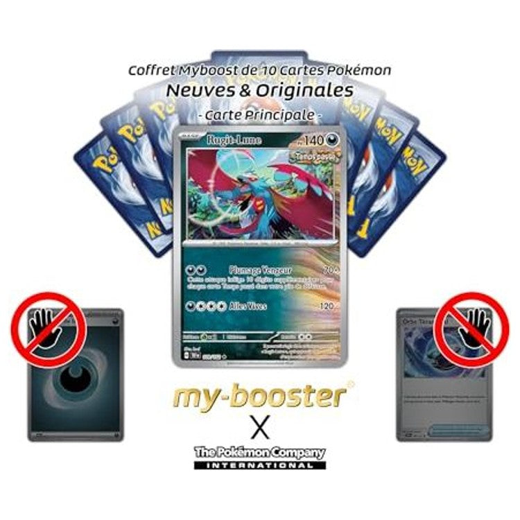 Gros plan sur la carte Pokémon Rugit-Lune Temps Passé EV05 montrant les détails holographiques et les informations de jeu du Pokémon Combat Ténèbres.