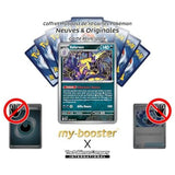 Gros plan sur l’illustration de la carte Pokémon Salarsen 068/094 ME02 montrant les effets holographiques et les détails du Pokémon Électrik