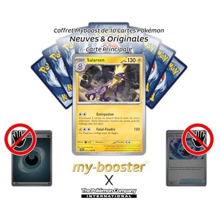 Gros plan sur l’illustration Reverse de la carte Pokémon Salarsen EB06, mettant en valeur les effets brillants et le type Électrik