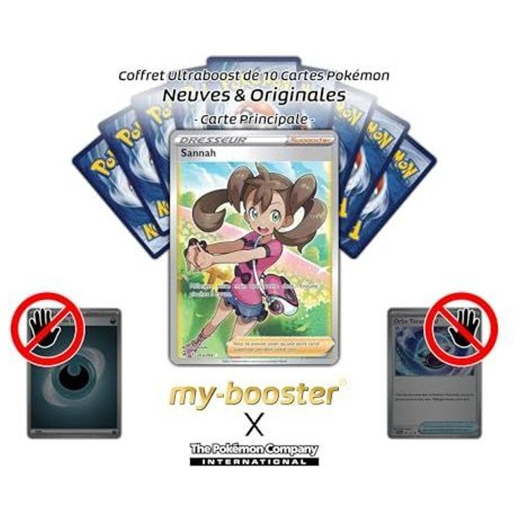 Gros plan sur l’illustration Full Art de la carte Dresseur Sannah 263/264, montrant les détails de l’artwork et la finition brillante