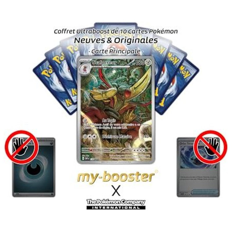 Gros plan sur l’illustration Alternative Pokémon Gallery de Scalpereur SV130, mettant en valeur les effets métalliques et les détails de la carte ultra rare