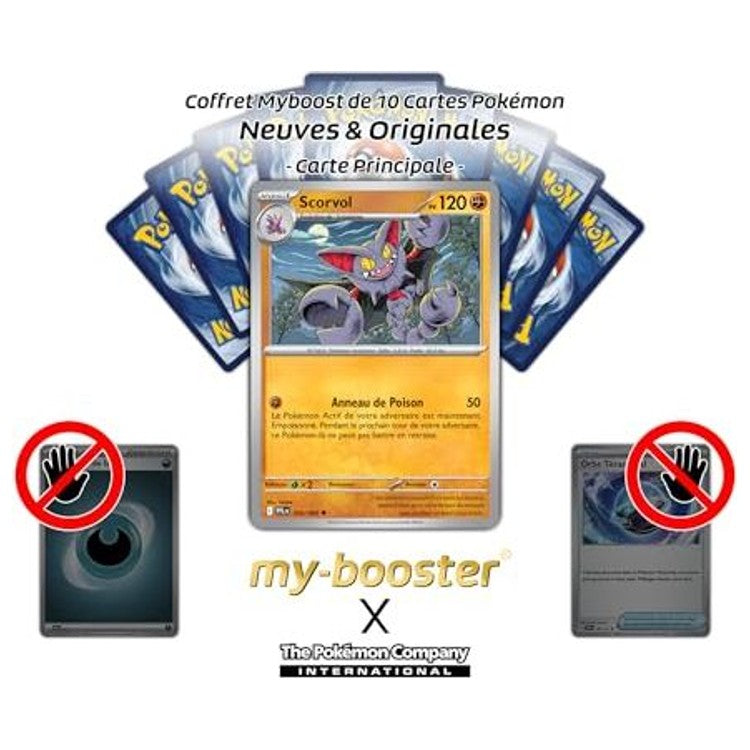 Gros plan sur les détails holographiques Reverse de la carte Pokémon Scorvol 050/094 Méga-Évolution 02, mettant en valeur l’illustration.