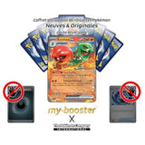 Gros plan sur la carte Pokémon Scovilain ex 037/191 EV08 montrant les détails de l’artwork et l’effet brillant de cette édition française authentique.