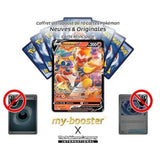 Gros plan sur l’illustration flamboyante de Simiabraz V SWSH252, carte promotionnelle Épée et Bouclier 09 Stars Étincelantes