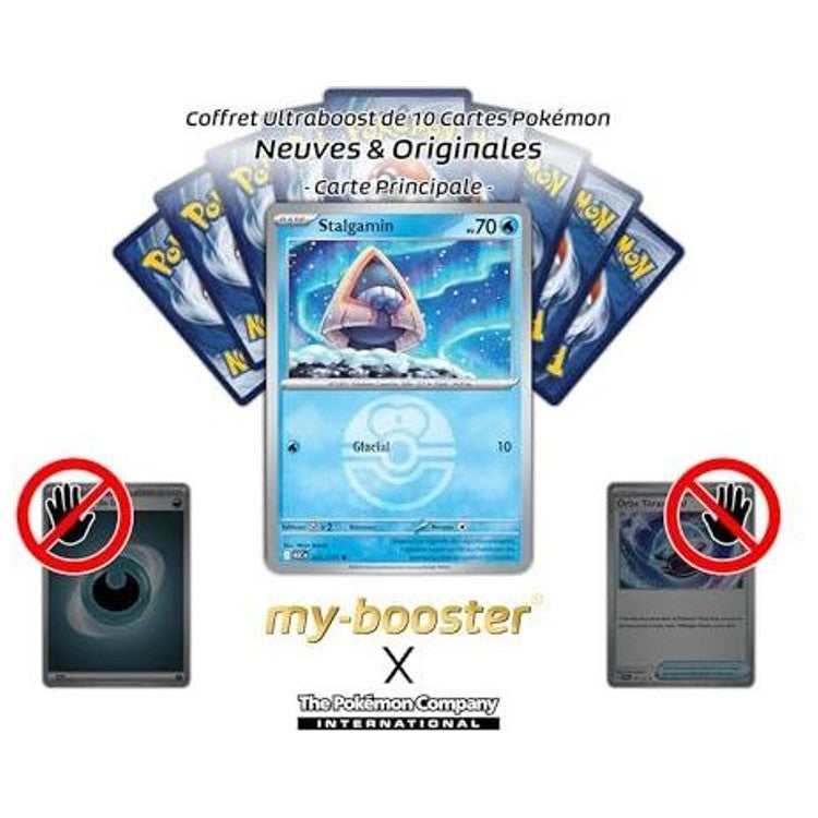 Gros plan sur les détails holographiques Reverse de la carte Pokémon Stalgamin 046/217 du set Héros Transcendants bloc Méga-Évolution 02.5.