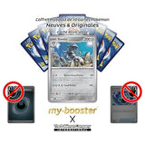 Gros plan sur l’illustration de Steelix 093/132 Méga-Évolution 01 montrant les détails métalliques de ce Pokémon Acier et Sol.